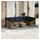 vidaXL Gartensofa-Set 10-tlg. grau Polyrattan