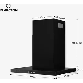 Klarstein Limelight Wandhaube 60 cm schwarz