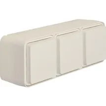 Hager Schuko-Steckdose 3-fach mit Klappdeckel IP55 Polarweiß