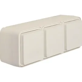 Hager Schuko-Steckdose 3-fach mit Klappdeckel IP55 Polarweiß
