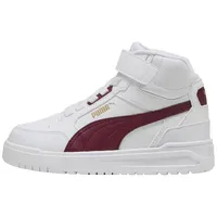 Puma Shuffle Downtown Mid AC+ PS Kinder Weiß/Regal Rot/Gold 33