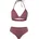 Bustier-Bikini Dunkel Rosarot 44