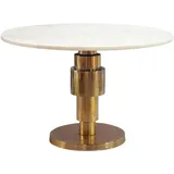 FineBuy Couchtisch in Weiß / Marmor / 60x60x39 | Gr.: onesize