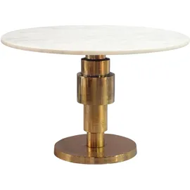 FineBuy Couchtisch in Weiß / Marmor / 60x60x39 | Gr.: onesize