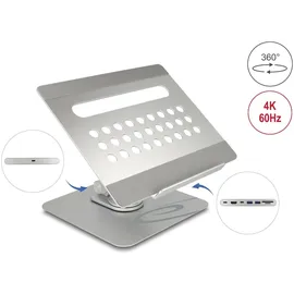 DeLock 18457 - Tablet und Notebook Ständer mit eingebauter Dockingstation 4K / HDMI Kar