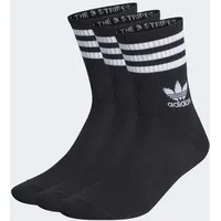 Adidas Mid Cut Crew Socken 3er Pack Black 40-42
