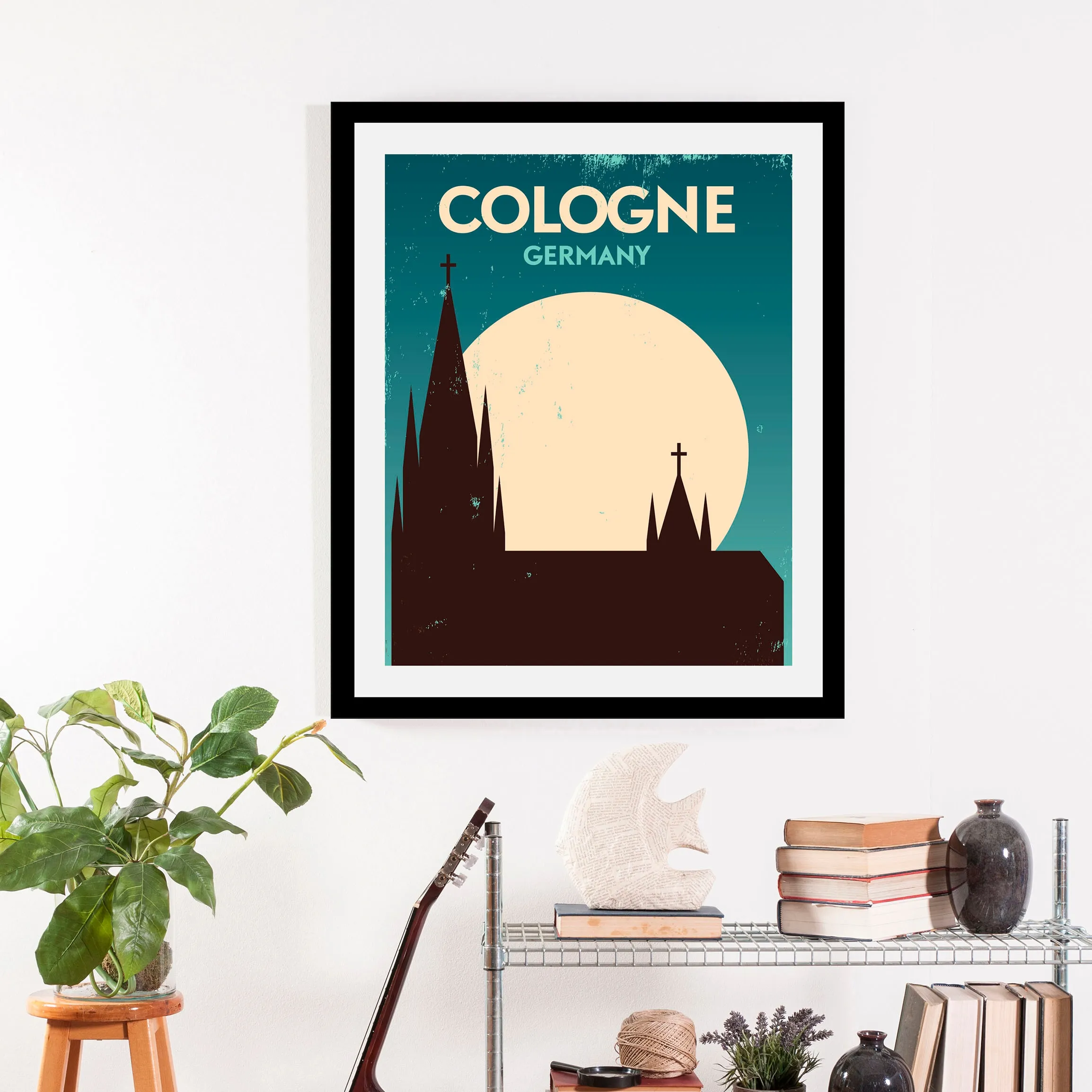 queence Bild »Cologne«, Stadt, (1 St.), gerahmt queence schwarz