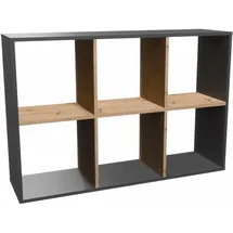 Topeshop Malax Bücherregal 110 x 75 x 0 cm Weiß