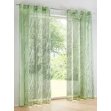 Heine Dekostore Ausbrenner Gardine Ösen 140x145 cm grün