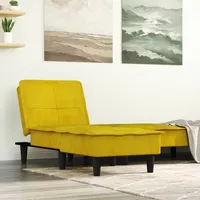 VidaXL Chaiselongue Gelb Samt