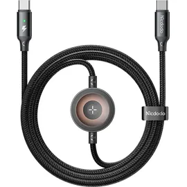 Mcdodo CA-2580 2-in-1 USB-C Kabel + Apple Watch Ladegerät, 60W, 1,5m - Schwarz
