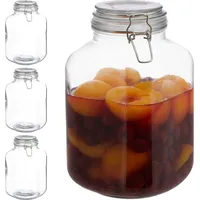 Relaxdays 4 x 3 Liter Einmachglas - Transparent