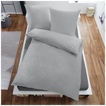 Traumschlaf Uni Flanell silber 200 x 200 cm + 2 x 80 x 80 cm