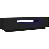 vidaXL TV-Schrank mit LED-Leuchten Schwarz 160x35x40 cm