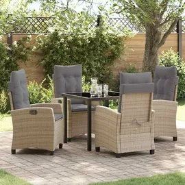 vidaXL Garten Essgruppe 5-tlg. Beige