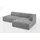 Atlantic Home Collection Hocker Leonardo Strukturstoff 63 x 70 x 240 cm Grau