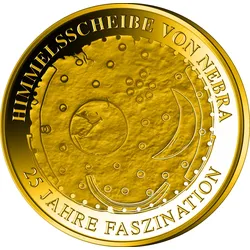 Goldprägung "25 Jahre Himmelsscheibe von Nebra"