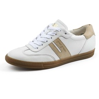 Paul Green Damen Sneaker, Frauen Low-Top Sneaker,Turnschuhe,Laufschuhe,schnürschuhe,schnürer,Halbschuhe,straßenschuhe,Weiß (White/Sabbia),40.5 EU / 7 UK - 40.5 EU