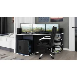 byLIVING Schreibtisch Thanatos Anthrazit / Weiß