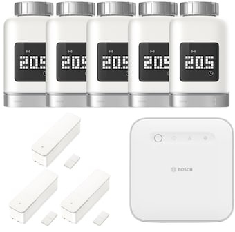 Bosch Smart Home Starter Set Smarte Heizung • 5x Thermostat • 3x Fensterkontakt