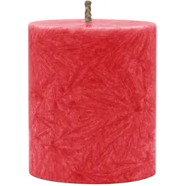 Kerzenfarm Hahn Stearin Stumpenkerze 8 cm rot