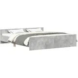 vidaXL Bettgestell 200 x 200 cm H2 Grau