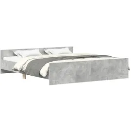 vidaXL Bettgestell 200 x 200 cm H2 Grau