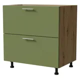 Feldmann-Küchen Schubladenschrank Brerra 80 x 50 x 82 cm Grün