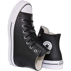 Converse Chuck Taylor All Star Eva Lift Leather Plateau-Sneaker Damen Schwarz 37,5