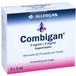Combigan 2 Mg/ml + 5 mg/ml Augentropfen 3X5 ml