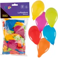 IDENA Luftballons 50 St. Durchmesser 25 cm Mehrfarbig