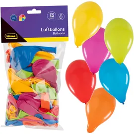 IDENA Luftballons 50 St. Durchmesser 25 cm Mehrfarbig
