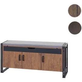 Mendler Schuhkommode 53 x 110 x 30 cm 3D-Struktur Metall / Braun