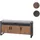 Mendler Schuhkommode 53 x 110 x 30 cm 3D-Struktur Metall / Braun