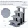 PawHut Tiertreppe Hundetreppe 4 Stufen Beige/Grau 63,5x43x60 cm