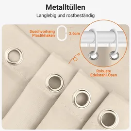 lerores Duschvorhang 120 x 200 cm beige