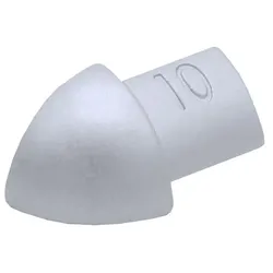 Runde Außenecken für Aluminiumprofile silber matt (H= 6 mm)
