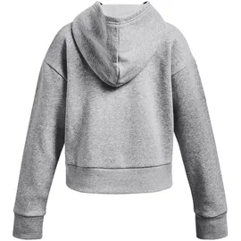 Under Armour Rival Fleece Crop Hoodie Mädchen 012 mod gray light heather/white XS 122-127 cm