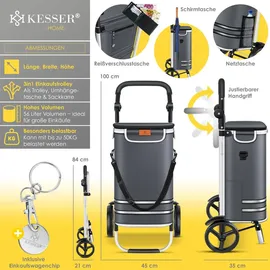 Kesser Einkaufstrolley grau 56L