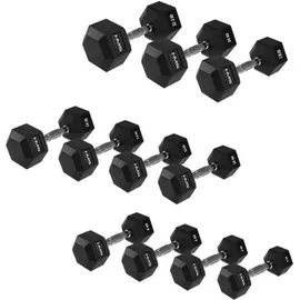 HMS Hex Pro Kurzhantel 16 kg schwarz