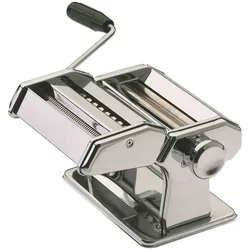 GEFU 28400 Pasta Perfetta Pastamaschine Edelstahl inkl. Aufsatz für Lasagne, Tagliolini, Tagliatelle & Tischklemme