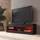 komodee Tivoli Lowboard 140 x 40,5 x 35,5 cm Schwarz/Schwarz Glas
