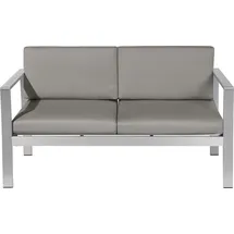 Beliani Salerno Loungesofa 2-Personen dunkelgrau