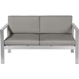 Beliani Salerno Loungesofa 2-Personen dunkelgrau