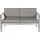 Beliani Salerno Loungesofa 2-Personen dunkelgrau