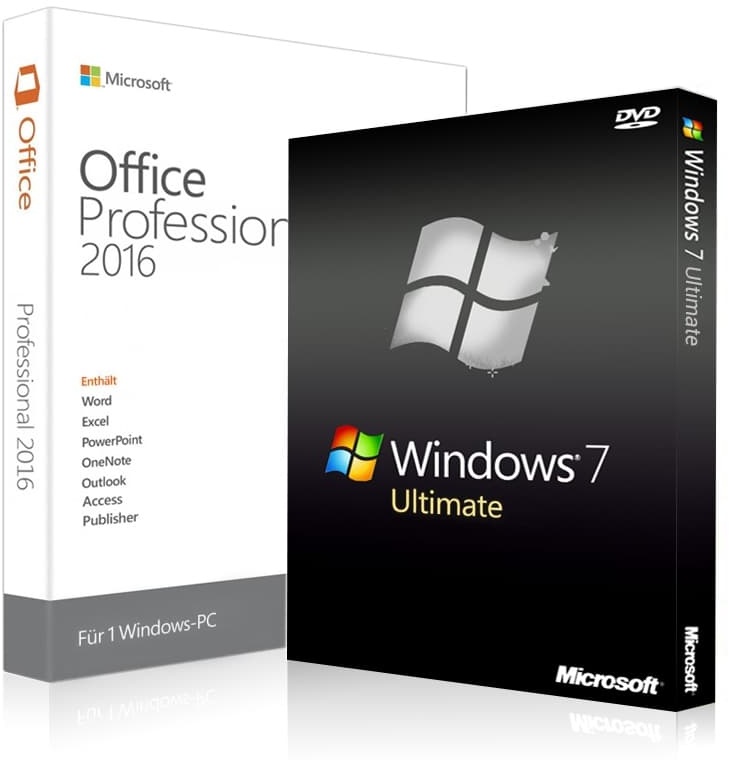 Windows 7 Ultimate & Office 2016 Professional 32/64 Bit (DE)