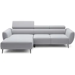 Ecksofa Alisson Stoff Silver