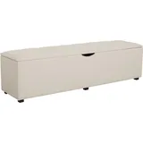 PLACES OF STYLE Hockerbank »Knobbed«, Hockerbank mit Stauraum, Breite 120 cm und 160 cm beige