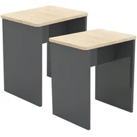 VCM Mid.you Hocker, Anthrazit, rechteckig, 40x45x30 cm, Stauraum, Wohnzimmer,