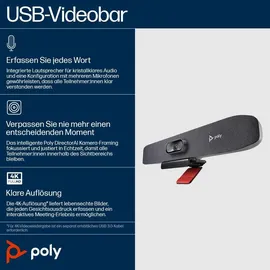 Poly Studio R30 - 4K USB-Video-Bar für dein Huddle- oder Focus-Room